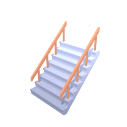 Stairs Wide Stone Handrail